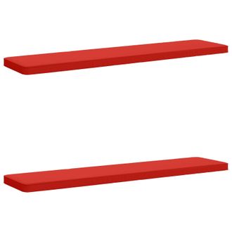 vidaXL Cuscini Per Panchina A 2 Pezzi Vught 2 Pz 100% Poliestere Rosso Vidaxl