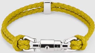 Gucci Braided Bracelet With Piston Detail Leather