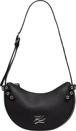 Karl Lagerfeld K/Autograph Hobo Bag - Dames - Schoudertassen - Zwart - ONE Size - Leer - Tassen