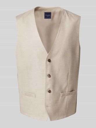 Christian Berg Weste mit Leistentaschen in Beige, Gr&ouml;&szlig;e 56