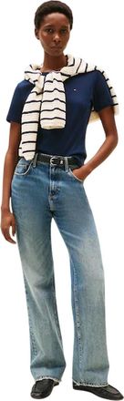 Tommy Hilfiger Heren Crew Neck Regular T-shirt met korte mouwen (Marineblauw)