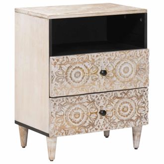 vidaXL Mueble Cama Con Caj&oacute;n 50 X 33 X 60 Cm Madera De Mango Maciza Vidaxl