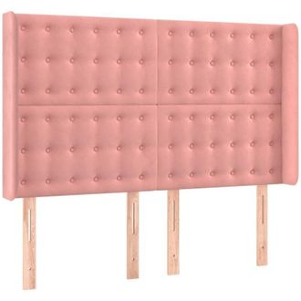 vidaXL Cabecero Con Led De Terciopelo Rosa 147x16x118/128 Cm Vidaxl