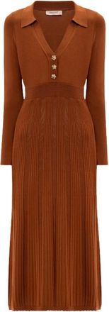 Twinset Dames, Jurken, Bruin, Maat: L