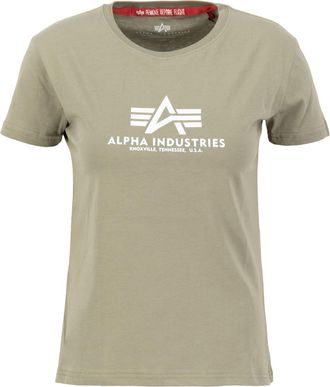 Alpha Industries T-Shirt ALPHA INDUSTRIES New Basic T-Shirt BL W, Damen, Gr. XS, gr&uuml;n (olive), Obermaterial: 100% Baumwolle, Shirts T-Shirt