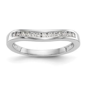 Diamond2Deal 14k Gold Lab Grown Diamond Wedding Band Ring 1/5Ct Clarity- VS Color- G-H