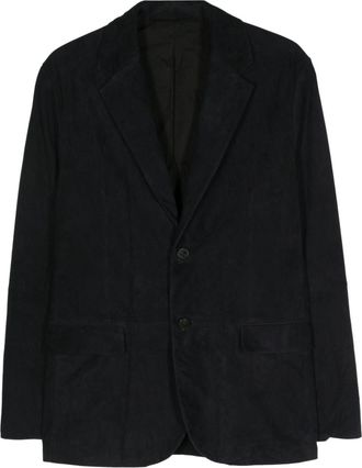 Zadig&Voltaire Valfried suede blazer - men - Polyester/Cotton/Goat Skin - 48 - Blue
