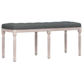 vidaXL Banco De Tela Gris Oscuro 110x40x49 Cm Vidaxl