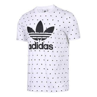 adidas originals polka dots Large logo Short Sleeve White CZ1760