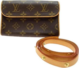 Louis Vuitton Tweedehands Canvas Louis Vuitton tassen - Dames - Vintage Heuptassen - Bruin - ONE Size - Vintage