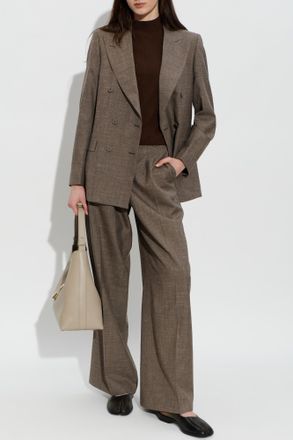 Officine G&eacute;n&eacute;rale Wool Blazer Sandra, Womens, Brown