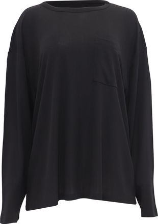 Khaite Long Sleeve T-Shirt in Black Viscose