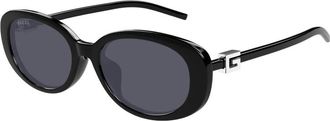 Gucci Grey Oval Ladies Sunglasses GG1684SA 001 55