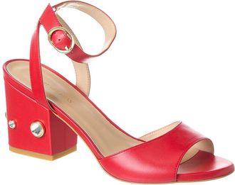 Stuart Weitzman Allshine 75 Leather Block Sandal