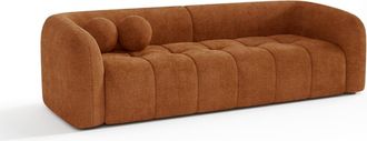 Sia Home Sof&aacute; de terciopelo texturizado terracota