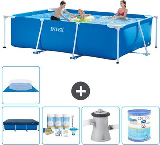 Intex Piscina Con Estructura Rectangular - 300x200x75 Cm - 7-piezas S30150