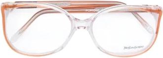 Saint Laurent Pre-owned Acetate sunglasses - Dames - Vintage Accessoires - Oranje - ONE Size - Vintage