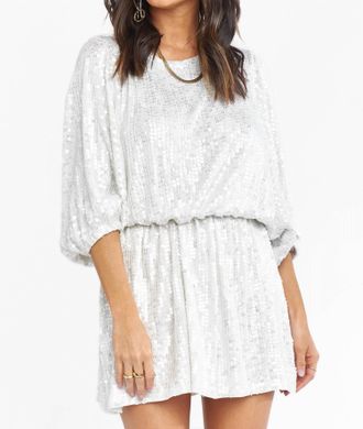 Show me your Mumu Genevieve Dress In White Shine Sequins