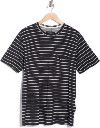 Rag & Bone Matthew Stripe Pocket T-Shirt in Navy at Nordstrom Rack, Size Xx-Large