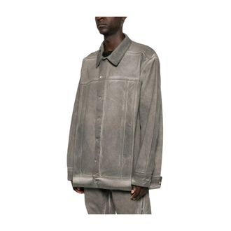Rick Owens Knoopbare Denim Jas - Heren - Spijkerjassen - Grijs - L - Denim - Jassen