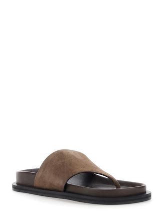 A.Emery Womens Sandals Imara Brown Suede Goat