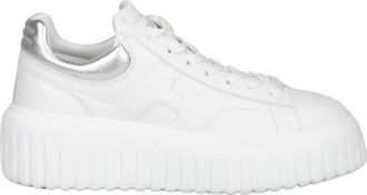 Hogan Streepjes Leren Sneakers - Dames - Sneakers - Wit - 40 EU - Leer - Schoenen