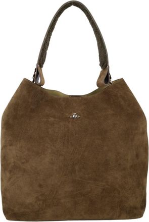 Vivienne Westwood Brown Soft Suede Shoulder Bag