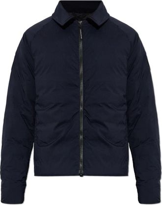 Canada Goose Lodge Down Jacket - Heren - Gewatteerde jassen - Blauw - S - Polyester - Jassen