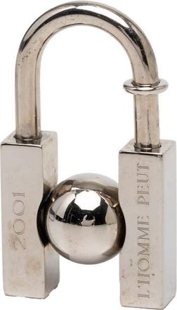 Herm&egrave;s Pre-owned Hermes Palladium Plated L Homme Peut Embellir La Terre Cadena Charm Ladies F9AW2IE11WLLWW9N