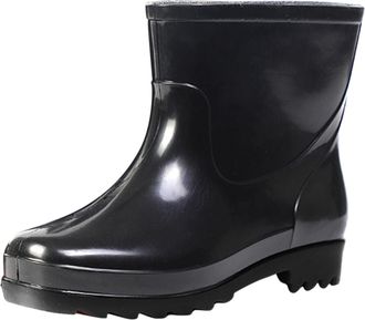 Generic LOIJMK Wellington Boots, Mens Half Height Rain Shoes, Rain Boots, Waterproof Ankle Boots, Rain Boots, Non-Slip Garden Boots, Work Boots, Wellington Bo