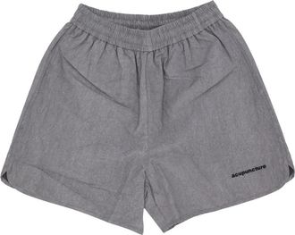 Acupuncture Stretch Shorts in Grijs - Heren - Bermuda - Grijs - M - Katoen - Korte Broeken