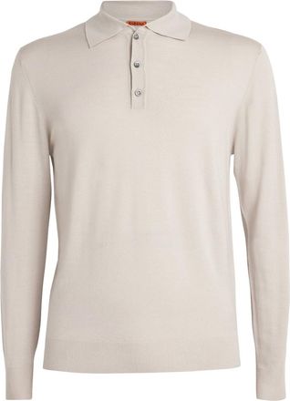 Barena Merino Wool Fine-Knit Polo Sweater Size S