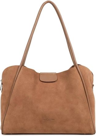 Lancaster Shoulder Bags, female, Brown, Size: ONE SIZE Suede Ida Large Tote