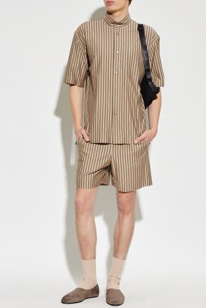 Homme Pliss&eacute; Issey Miyake Shirt With Pocket, Mens, Beige