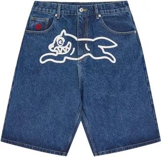 Icecream Icecream, Korte Broeken, Heren, Blauw, W30, Denim, Running Dog Triple Scoop Denim Shorts