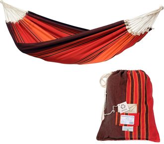 Amazonas Sandals Paradiso Family Sized Handcrafted Garden Hammock with Bag - Terracotta