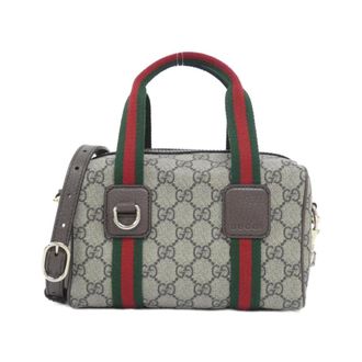Gucci Beige Brown Gg Supreme Boston Bag (Pre-Owned)