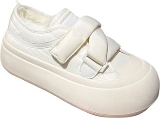 Generic WomenS Flat Boots Warm Boots Soft and Comfortable Can Adapt To The Cold and Harsh Environment Ladies Walking Shoes Waterproof (White, 3.5)