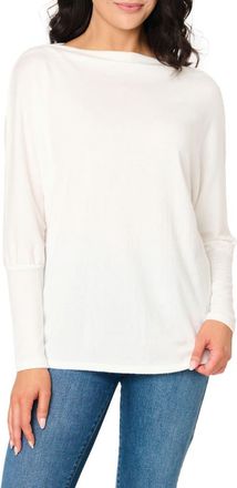 Gibsonlook Slouchy Luxe Boatneck Top in Ivory at Nordstrom, Size Xx-Small
