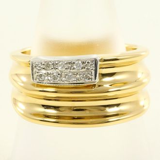 C&A Platinum Yellow Gold Yellow Gold (18K) Platinum 850 Band Ring (Pre-Owned)