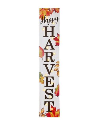 Glitzhome Handmade Fall Lighted Maple Leaves Wooden Porch Sign With Timer