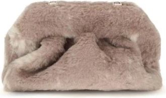 Themoir&egrave; Clutch Bios in Finta Pelliccia - - Bags - Donna - Beige - ONE SIZE