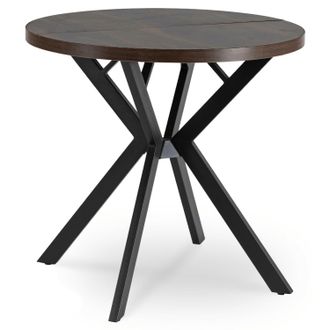 OEM Tavolo Rotondo Allungabile Dorian 80-160 Cm Noce/nero Moderno Loft