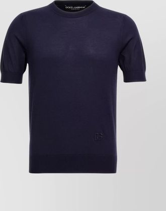 Dolce & Gabbana silk short-sleeve crew-neck sweater