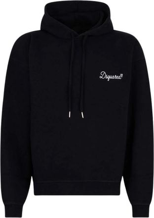 Dsquared2 Black Cotton Hoodie