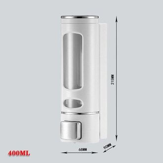 OEM Dispensador De Jab&oacute;n De Pared De 400 Ml, Individual, Con Pulsador Manual, Color Blanco, 1 Unidad