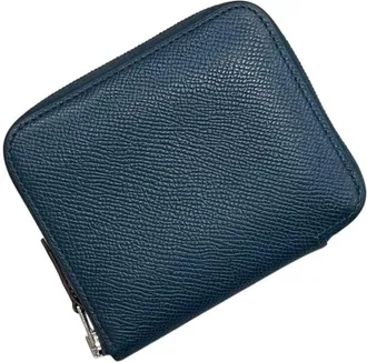 Herm&egrave;s Navy Togo Leather Coin Purse/Coin Case (Pre-Owned)
