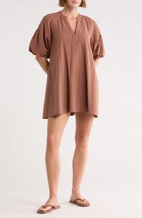 Habitual Bubble Sleeve Shift Minidress in Clove at Nordstrom Rack, Size X-Small
