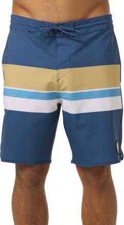 O'Neill Cruzer Stripe Scallop Swim Trunks in Midnight Navy at Nordstrom Rack, Size 36