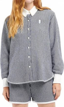 Barrie Long Sleeves Oxford Stripe Shirt In Niveous Cosmos Multi